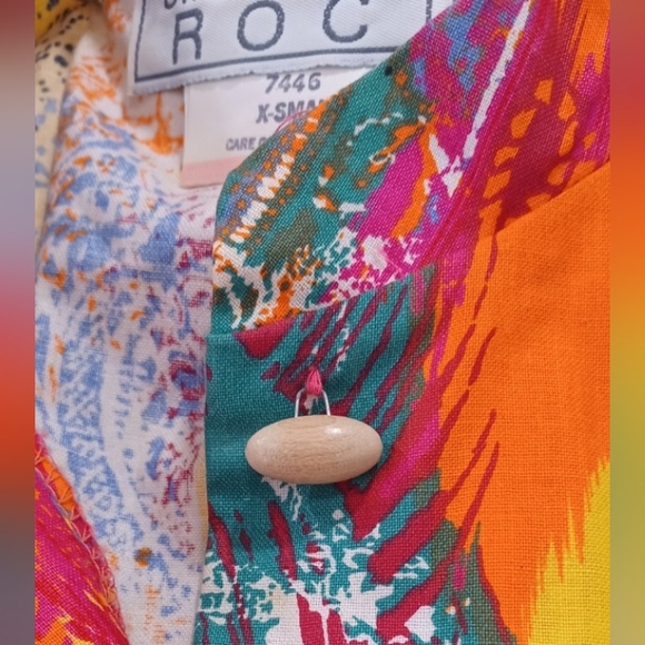 Vtg California ROC Abstract Colorful Jumpsuit - Picture 3 of 9